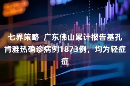 七界策略  广东佛山累计报告基孔肯雅热确诊病例1873例，均为轻症